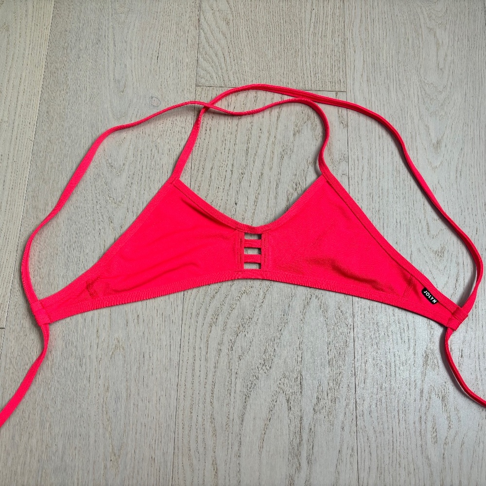 Jolyn Tomcat Bikini Top - Strawberry, Sz Small LIKE NEW